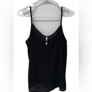 A+ Ellen black eyelet tank